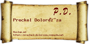 Preckel Doloróza névjegykártya